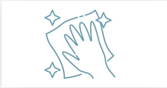 布を拭くの画像