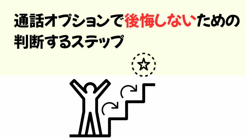 通話オプションで後悔しないための判断するステップの画像