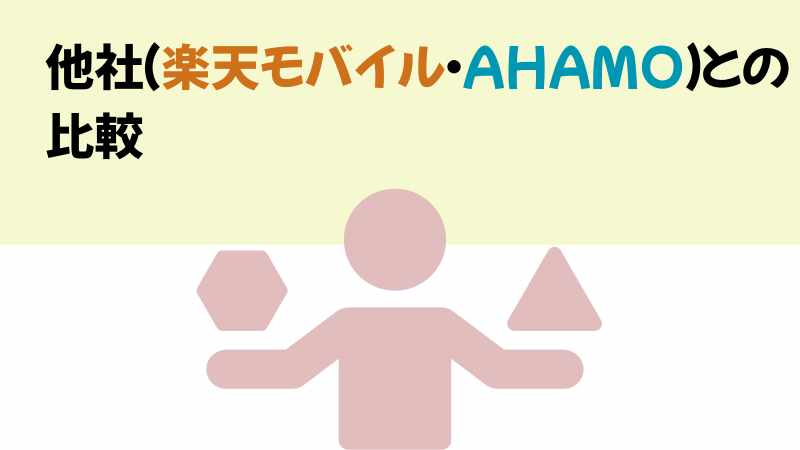 他社(楽天モバイル・ahamo)との比較の画像